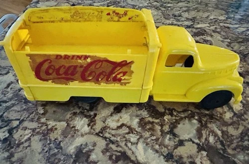 Vintage Early 1950's Plastic Coca-Cola Truck Toy Collectible Soda Mancave