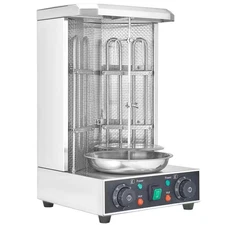 Shawarma Grill Machine 13 Lb. Portable Electric Grill in Stainless Steel with 2 