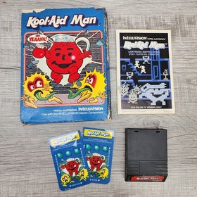Kool-Aid Man (Intellivision) Cartridge, Manual, Overlays, Insert, & Box