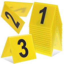 2X(Acrylic Table Number Signs, Table Tent Sign with Number Plates 1-15,5726