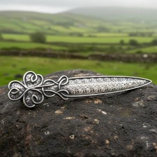 Shamrock Kilt Pin Irish Ireland Celtic Pewter Pin