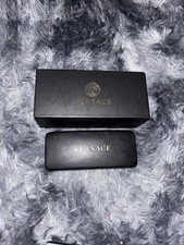 NEW VERSACE AUTHENTIC EYEGLASSES GLASSES BLACK BOX CASE SEALED CLOTH DOCUMENTS