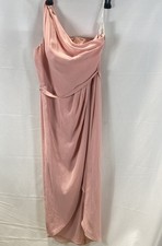 David's Bridal Damska Różowa Jedno ramię Tulipan Suknia F20233 Fabrycznie nowa z metką Rozmiar 12