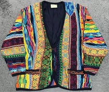 COOGI 3D knit Cardigan 100 Cotton Size M Multicolor