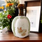 BANNER Oil Lamp Base ONLY Milk Glass Vtg Hurricane GWTW Farmhouse Windmill Print