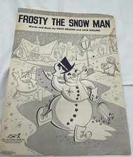 Frosty The Snowman Vintage Sheet Music Steve Nelson and Jack Rollins 1950 Piano