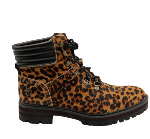 leopard print work boots