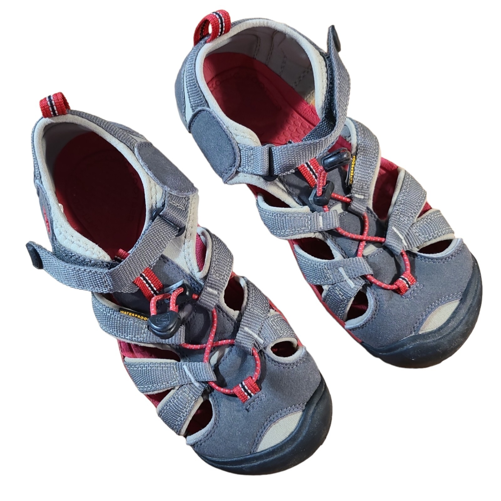 Sandali Keen bambino grande taglia 5 grigio rosso ragazzo Sea Camp II scarpe acqua