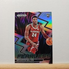 2023-24 Prizm Draft Basketball Brandon Miller Fearless Silver Prizm RC # 9