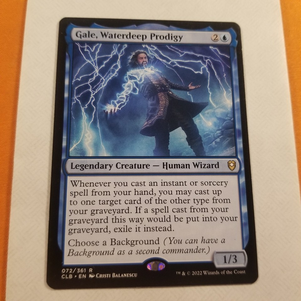 Gale, Waterdeep Prodigy Commander Legends Battle for Baldur's Gate Regular eBay