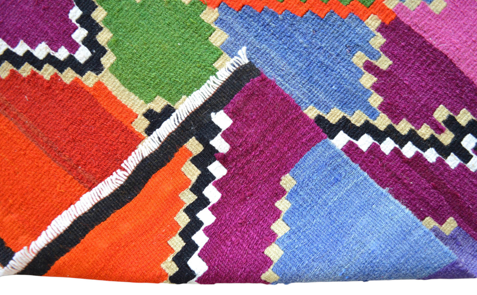 Turkish Rug Extra Long Runner, Vintage Rug, Handmade Wool Kilim Rug 2'7" x 14'4"