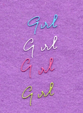 WORDS GIRL die cuts scrapbook cards