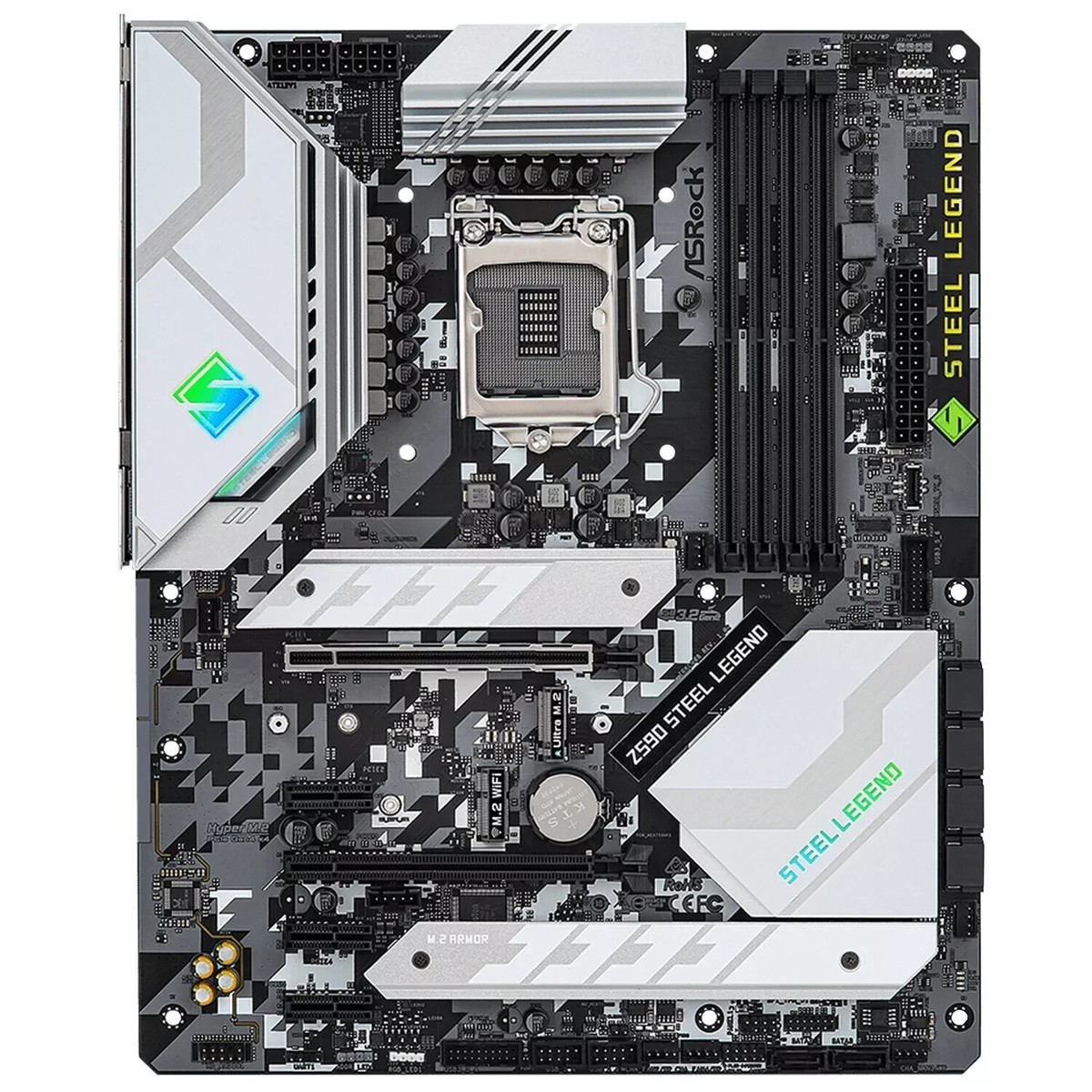ASRock z590 Steellegend マザーボード ddr4 ASRock Z590 Steel Legend Motherboard ATX Intel Z590 LGA1200 DDR4