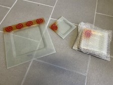 MODA MOSTRA L'ARTE DI MURANO SET DOLCE 7 PZ + CENTRO TAVOLA