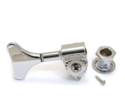 (1) Wilkinson Chrome Open Gear Left Hand/Treble Side Mini Bass Tuner TK-7556-L10