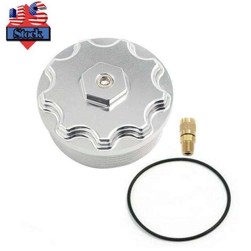 Billet Fuel Filter Cap & Port Kit For Ford Stroke 6.0L F250 F350 F550