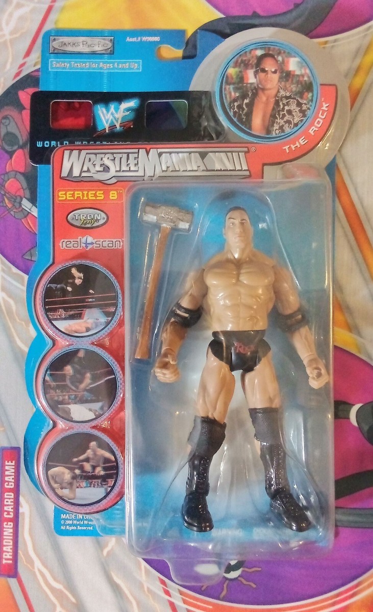 WWF WWE The Rock Wrestle Mania XVII Series 8 Action Figure by