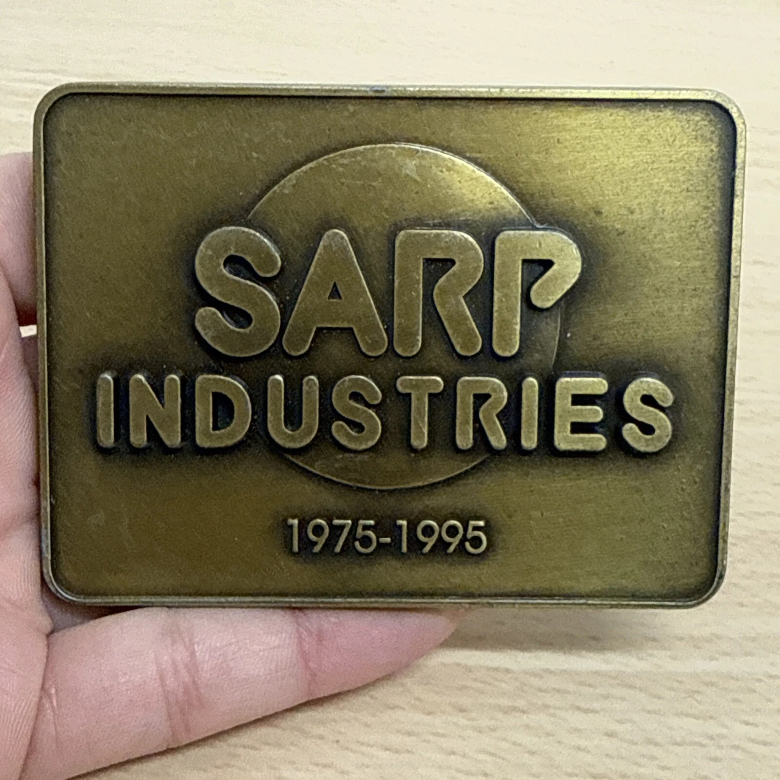 Médaille Plaque Sarp Industries 1975 1995 20è Anniversaire