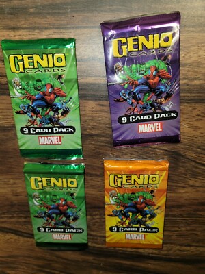 Lot of 50 packs GENIO MARVEL TRADING CARD BRAND NEW SPIDER-MAN HULK IRON MAN