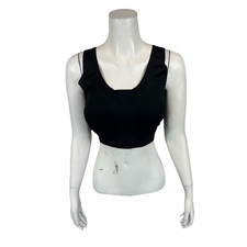Breezies Women's Invisible Black Comfort Soft Stitch Wirefree Bra Large Size