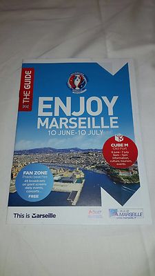 Programme Fan Guide Marseille Euro 2016 Frankreich France EM Englisch