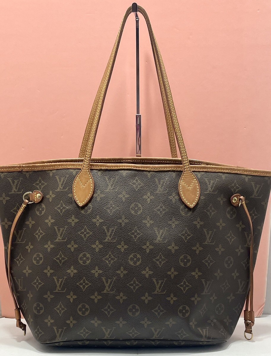Louis Vuitton Neverfull MM Brown Monogram Tote Shoulder Bag