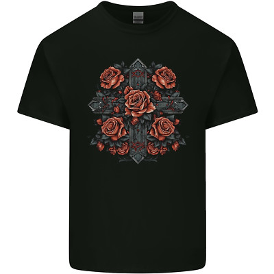 T-Shirt A Cross With Roses Kinder