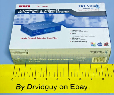 TRENDnet TFC-110MSCE 10/100Mbps-TX to 100Base-FX SC Multi-Mode Fiber Converter