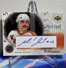 2003-04 Upper Deck TRILOGY Hockey MICHEL GOULET #S3-GT SCRIPT THREE AUTO