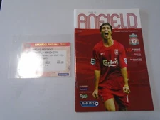 LIVERPOOL V NORWICH - PREMIERSHIP -  SAT 25TH SEPT 2004 - PROG & TICKET STUB 
