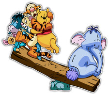 Winnie the Pooh Pals Kids Cartoon Car Bumper Window Sticker Decal 5"X4"