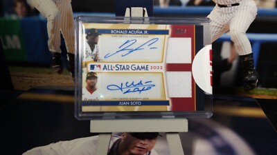 2022 Topps Update Ronald Acuna Jr. / Juan Soto Dual Autograph card serial#02/10