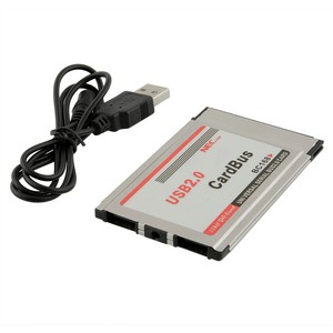 PCMCIA-to-USB2-0-NEC-Chip-CardBus-2-Port-480M-Express-Card-for-Laptop-PC