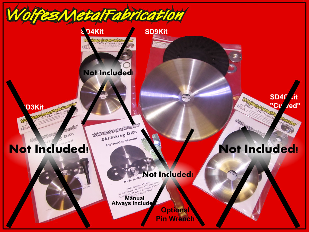 The Original "Easy Shrink"™ Shrinking Disc Kits! 3", 4.5" & 9", ALL KIT OPTIONS