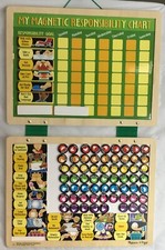 Melissa Doug Wooden Magnetic My Responsibility Chore Chart /White Board Magnet