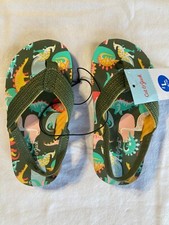 Cat Jack Dinosaur Flip Flop Thong Sandals, Toddler Kid s Large 9/10, 2-5 Years