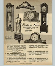 1957 PAPER AD 4 PG Herschede Revere Grandfather Hall Floor Clock Mantel Pennwood