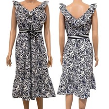 Vineyard Vines x Target medium ruffle belted nautical pockets dress D4 2469