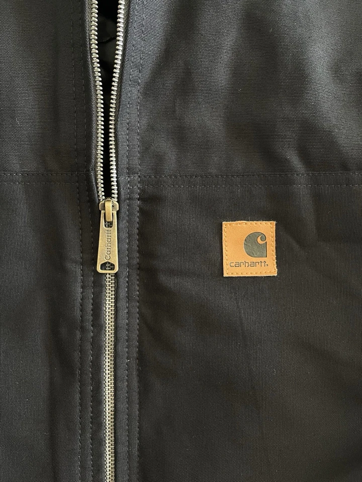 Carhartt hooded jacket black rework style XL jacket, photo 3 of 5