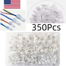 350X Closed End Crimp Connector Caps 22-10 AWG Nylon Insulated Copper Core Wire