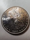 Morgan Silver Dollar 1881s Unc Almost Proof - Like