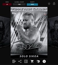 DIGITAL Topps WWE Slam 25 - HIGH CALIBER Silver Signature - SOLO SIKOA
