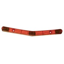 Three Light LED, 7 Degree Bend Trailer, Fits Contour of Trailer, Red