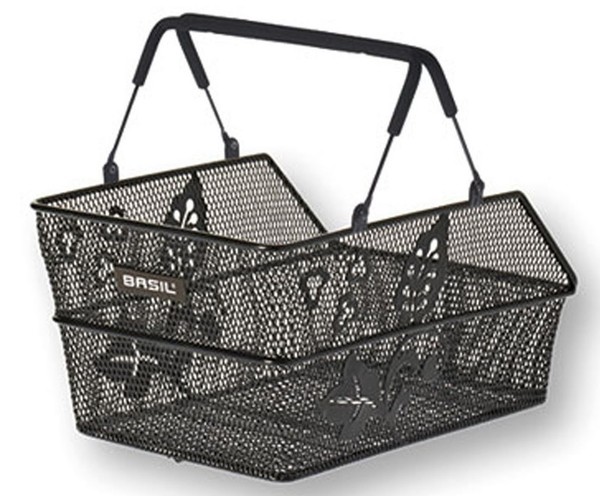 Fahrradkorb FüR Hinten Basil Cento S Flower Multi 36 X 26 X 18 Cm - Schwarz-image