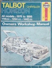 Talbot Horizon Haynes Workshop Manual