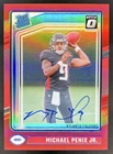 2024 Panini Donruss Optic Michael Penix Jr. Rated Rookie RPS Auto Red #/75