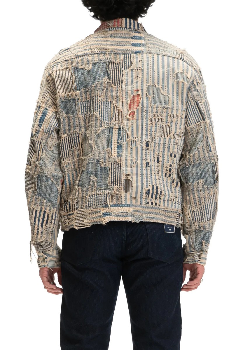 Kapital Boro Jacket Liberty Stripe Drizzler Zip Up Size 2 | eBay