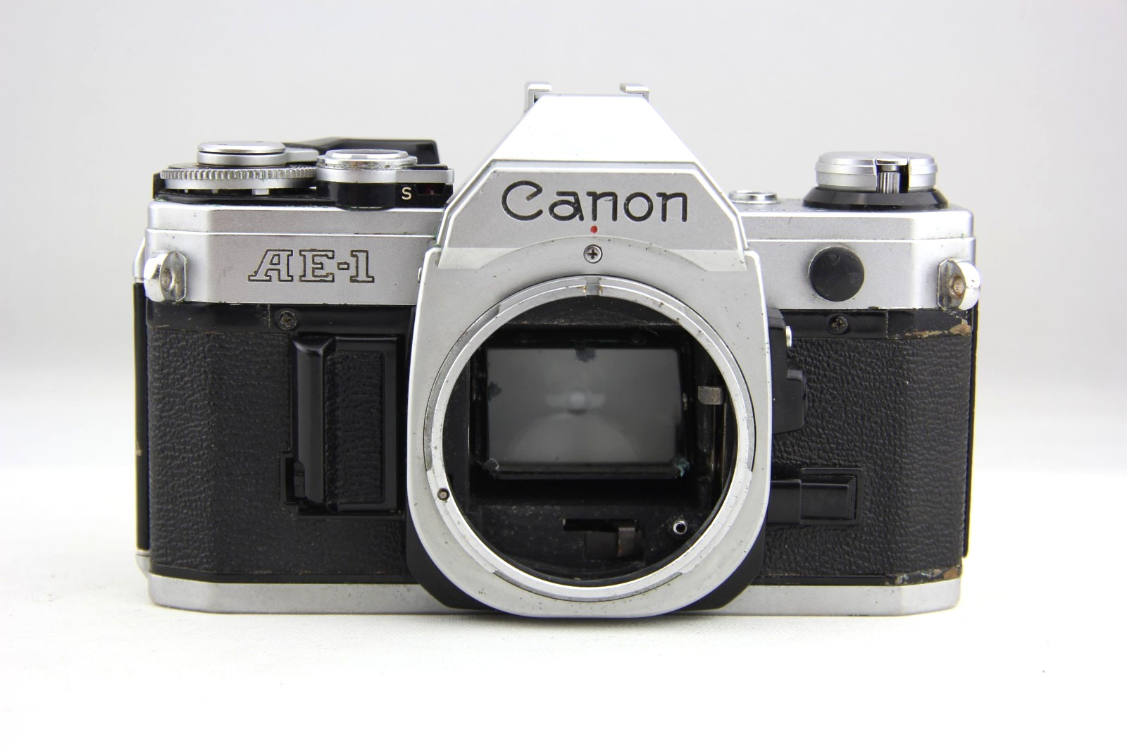Canon AE-1 fotocamera reflex analogica argento difettosa # 13498