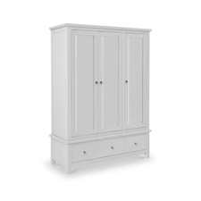 Roseland Furniture Cornish Dove Grey Triple Wardrobe RRP £665