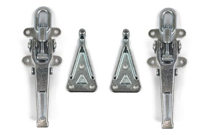 2 x Exzenterverschluss m. Halter Bordwandverschluss Anhänger Verschluss Bordwand